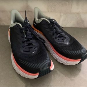 Hoka One One Women's Clifton 7 Navy Blue Multicolor Running Shoes 8 Narrow Fit